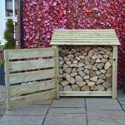 Exceptional Garden:Rutland Country Greetham Log Store With Door - 4ft